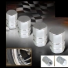 4 TAPONES VALVULA RUEDA NEUMATICO DE ALUMINIO PARA LLANTA COCHE MOTO GRIS